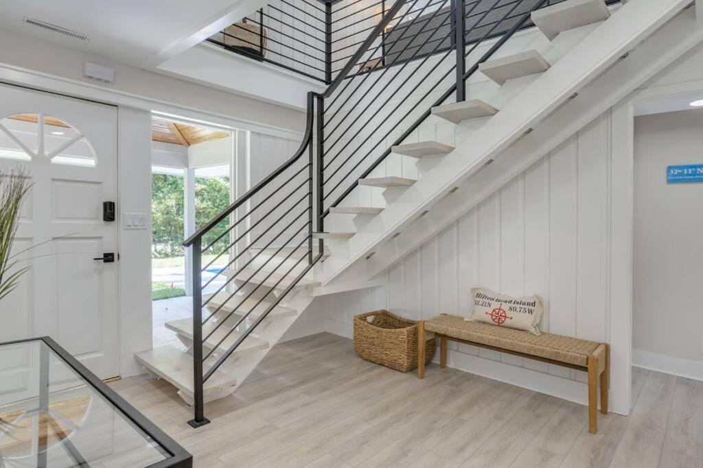 Luxury Beach House - 2Min Walk To Beach - Private Pool - Group & Dog Friendly Île de Hilton-Head Extérieur photo