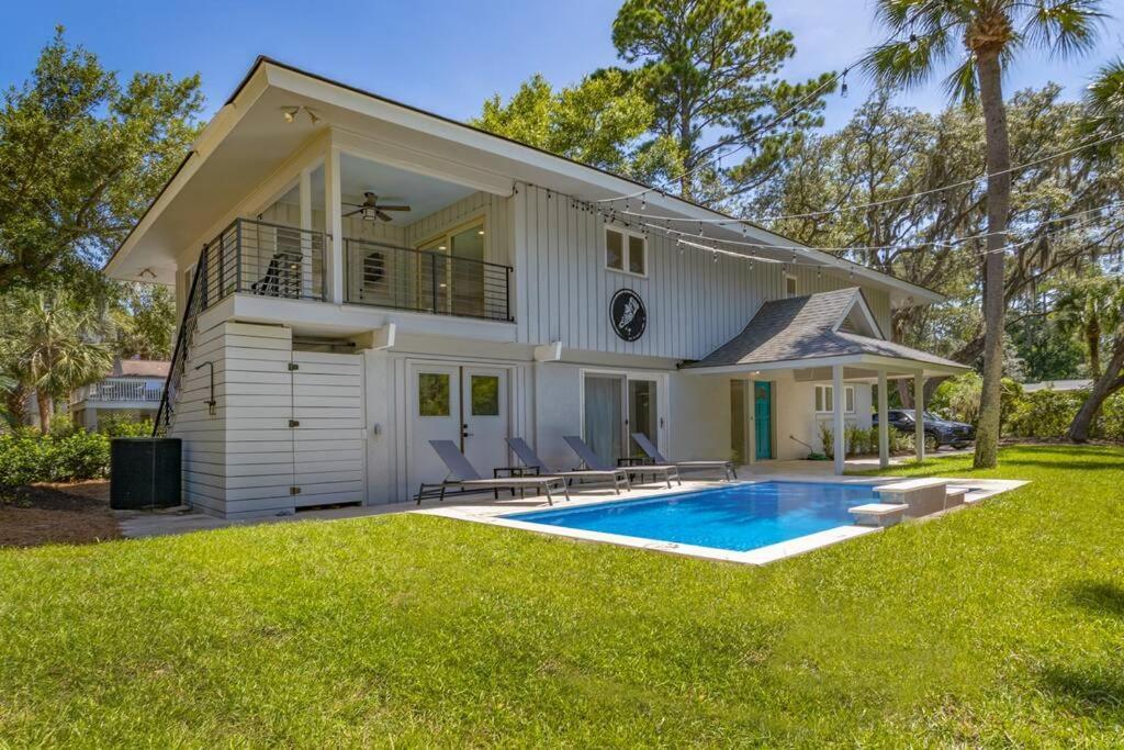 Luxury Beach House - 2Min Walk To Beach - Private Pool - Group & Dog Friendly Île de Hilton-Head Extérieur photo