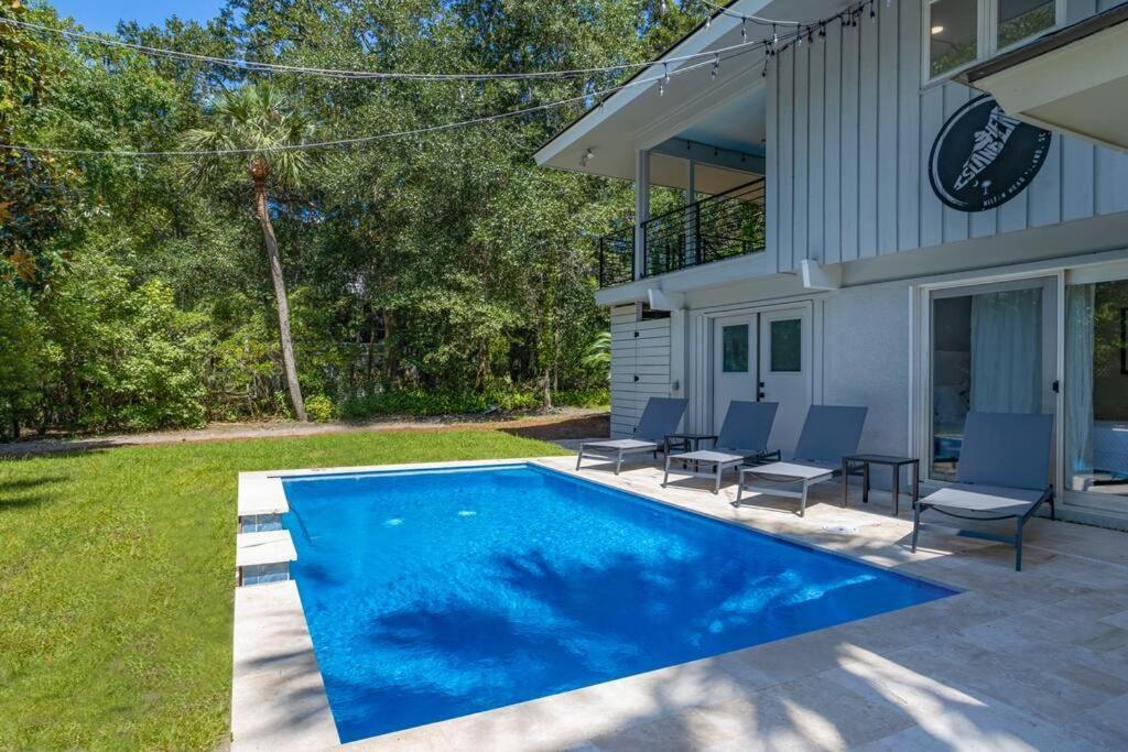 Luxury Beach House - 2Min Walk To Beach - Private Pool - Group & Dog Friendly Île de Hilton-Head Extérieur photo